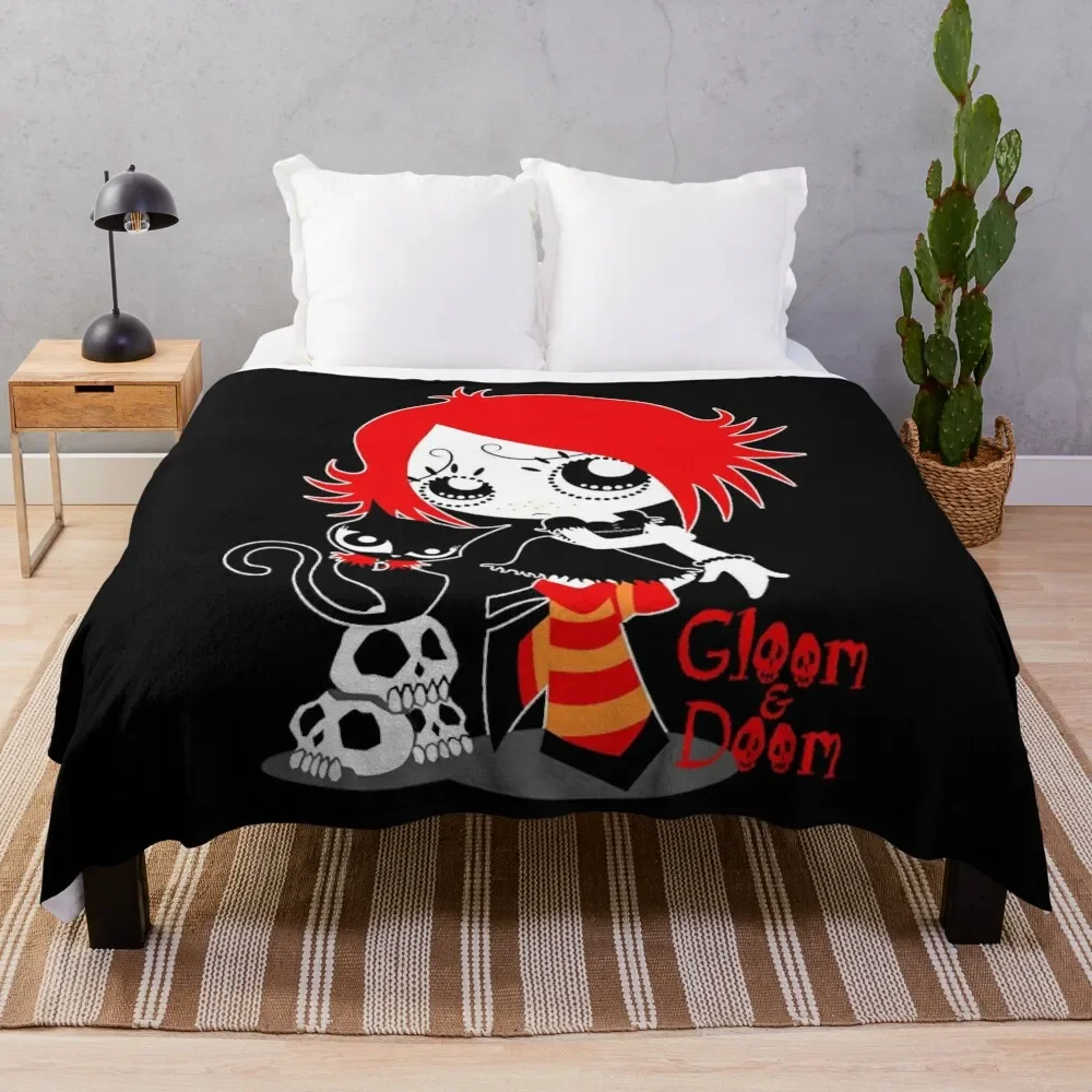 

Ruby Gloom and Doom Kitty Throw Blanket Stylish Decor Blanket Gift for Friends Roommate