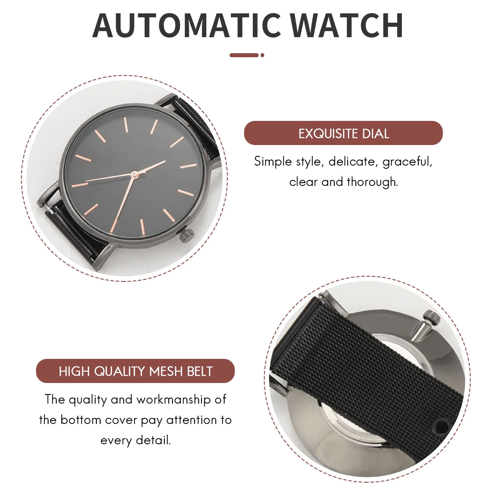 تاريخ الرياضة التناظرية كوارتز ساعة معصم موضة الفولاذ المقاوم للصدأ الرجال Relogio Masculino ساعة اليد الذكور عادية الأسود والذهب الوردي