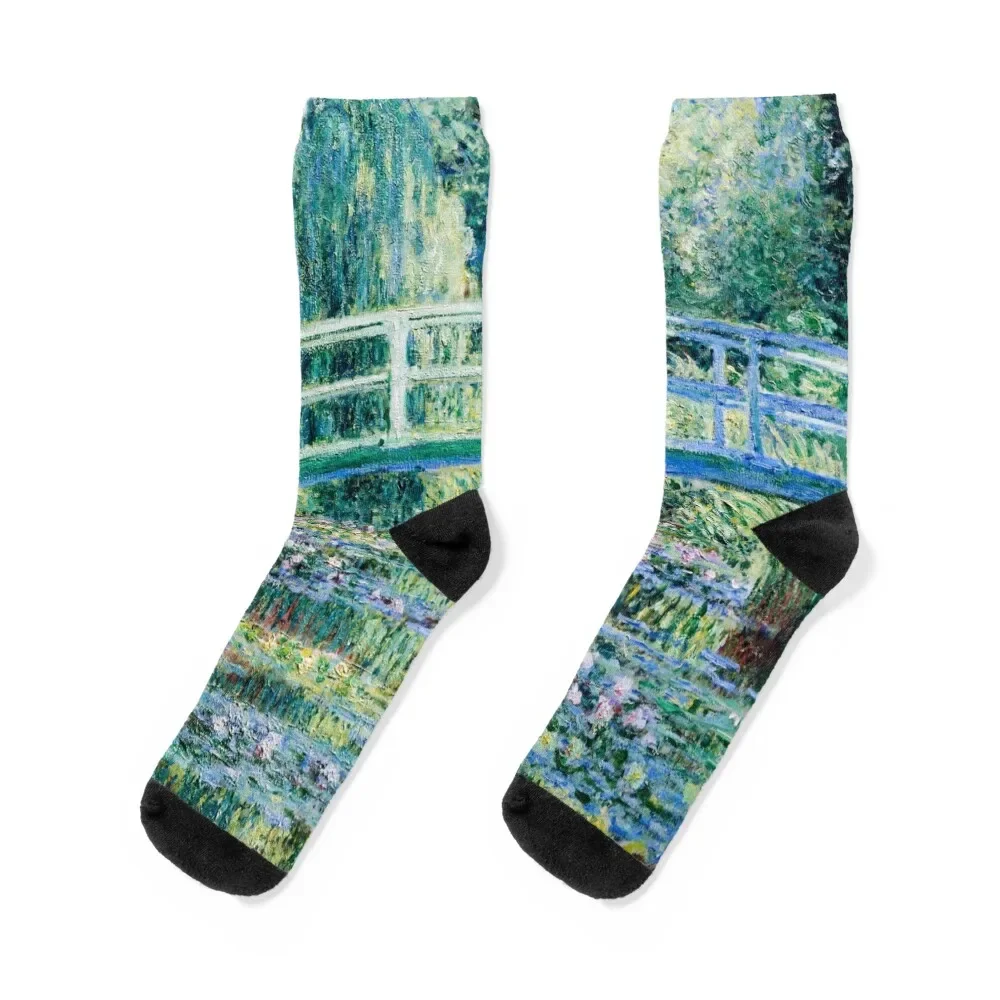 

Monet Water Lilies and Japanese Bridge 1899 Socks anti-slip set Men's Men Socks Women's