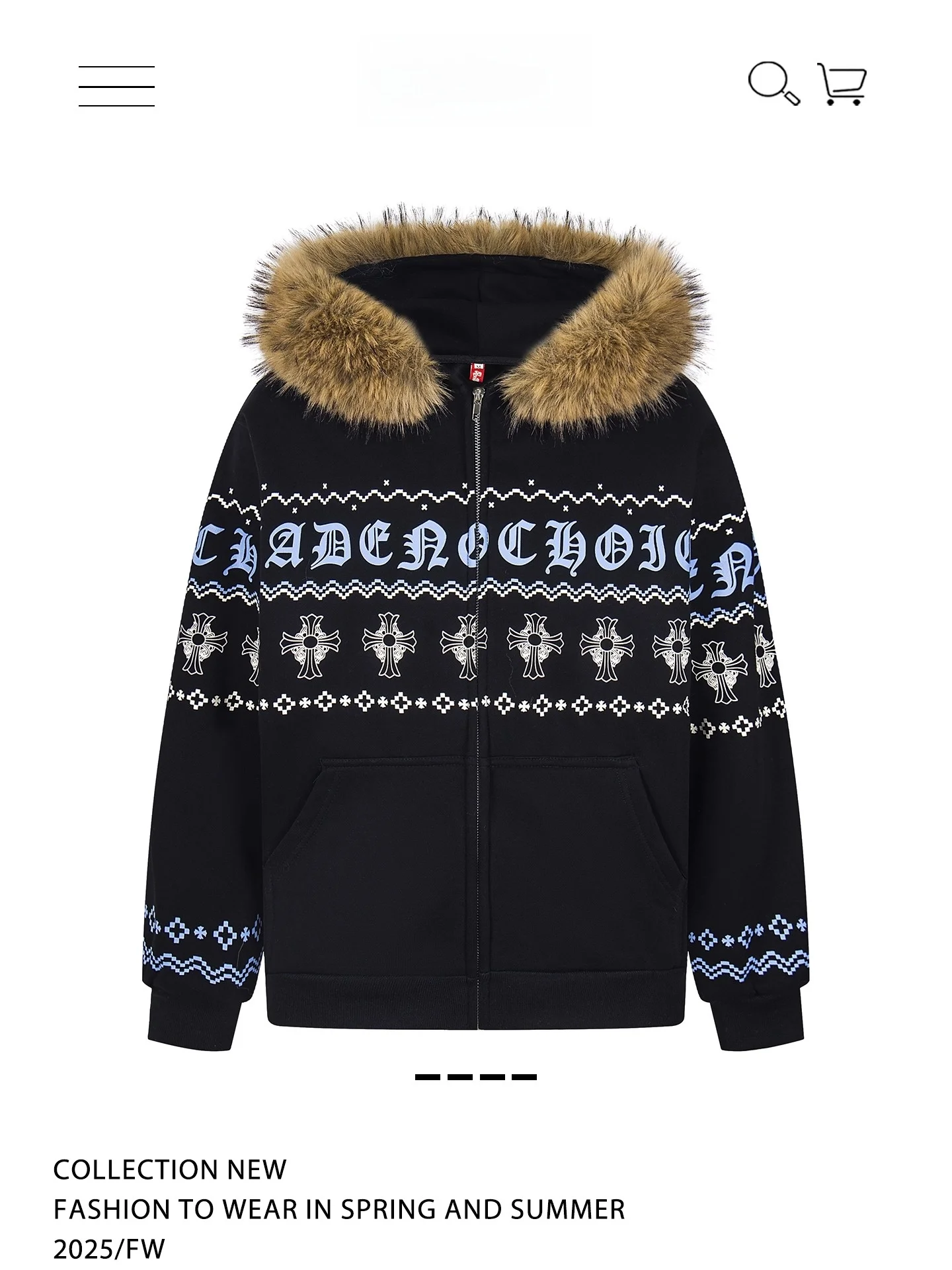 

Американский ретро-кардиган в стиле Fair Isle с капюшоном, свободного кроя, на подкладке, с молнией, для повседневной носки, теплый