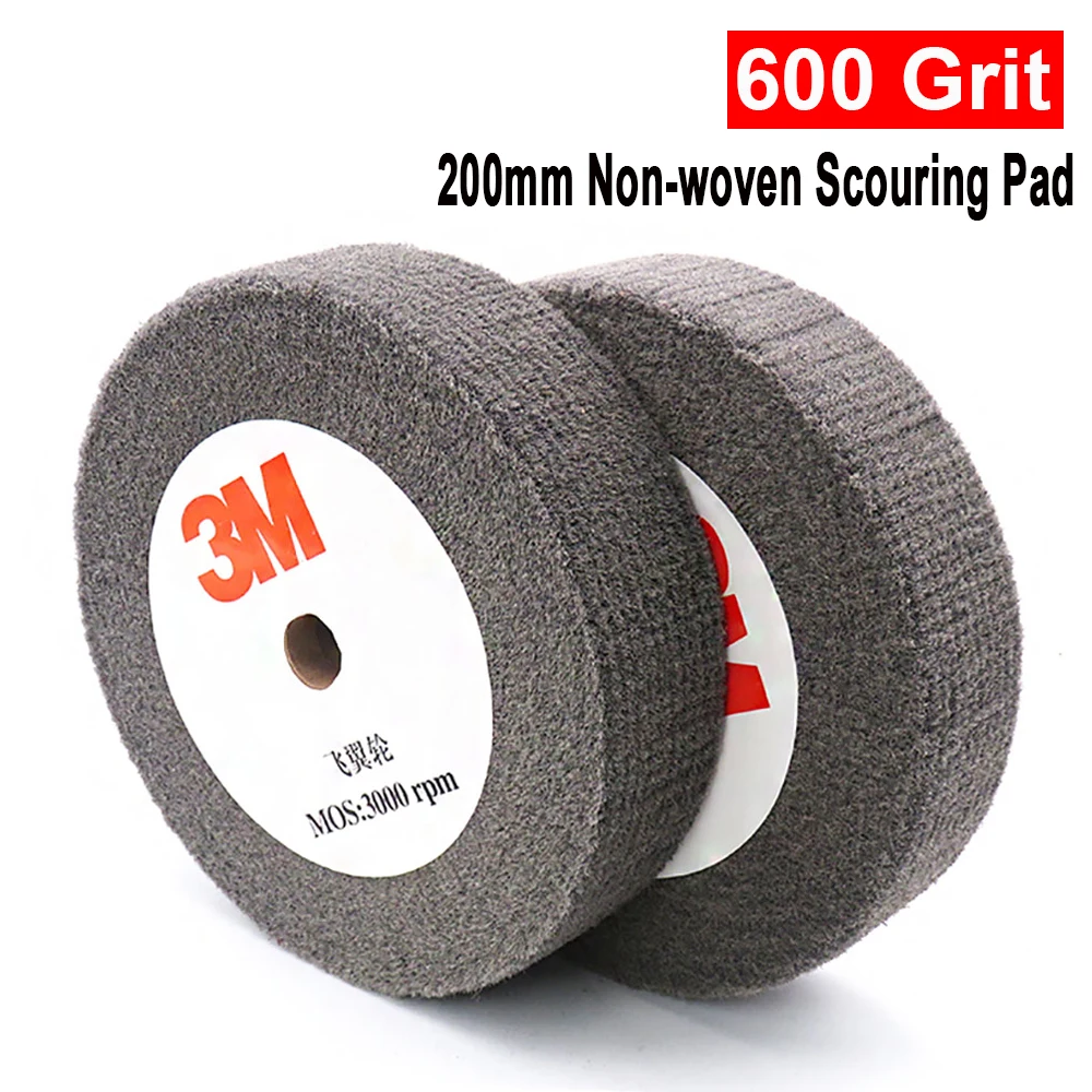 

200mm Abrasive Nylon Fiber Non-woven Scouring Pad Metal Polishing Wheel Grinding Wheel Polishing Disc Buffing 25mm/50mm Thick