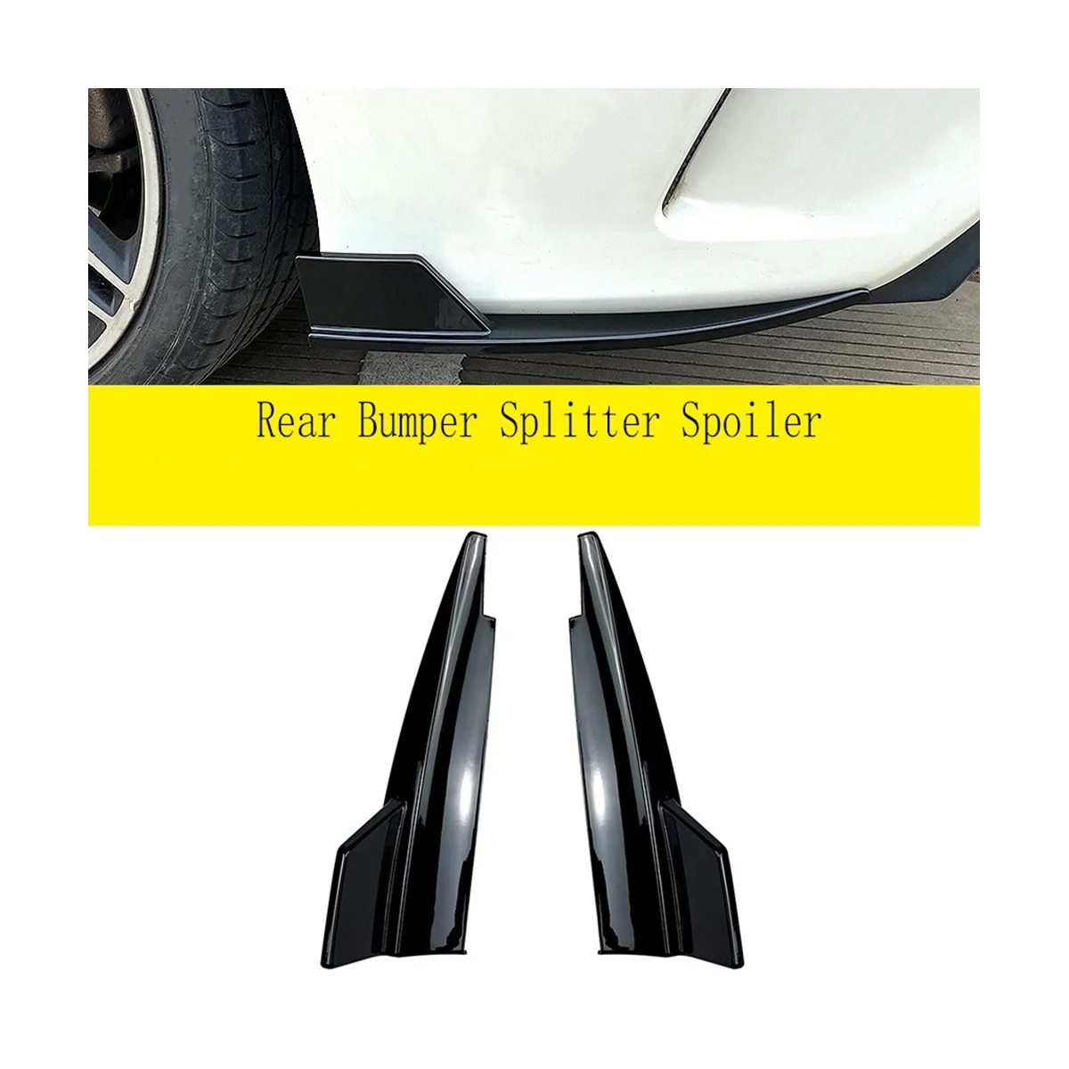 Car Rear Bumper Lip Splitter Spoiler Aprons Flaps for Mercedes-Benz CLA-Class C117 CLA200 CLA45 AMG 2013-2019