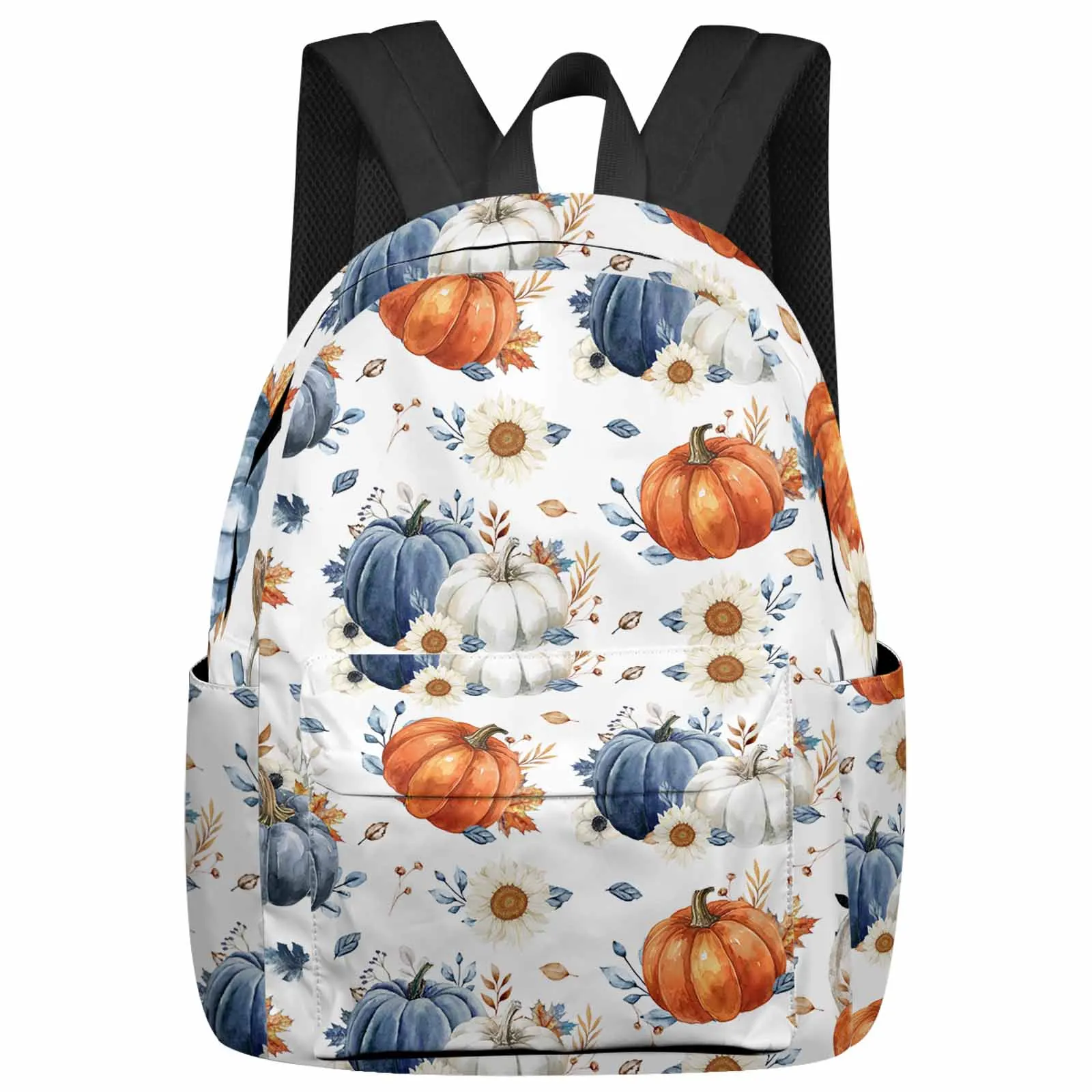 

Thanksgiving Autumn Leaves Sunflower Pumpkin Backpacks Teenagers Student School Bags Laptop Custom Backpack Men Women Travel