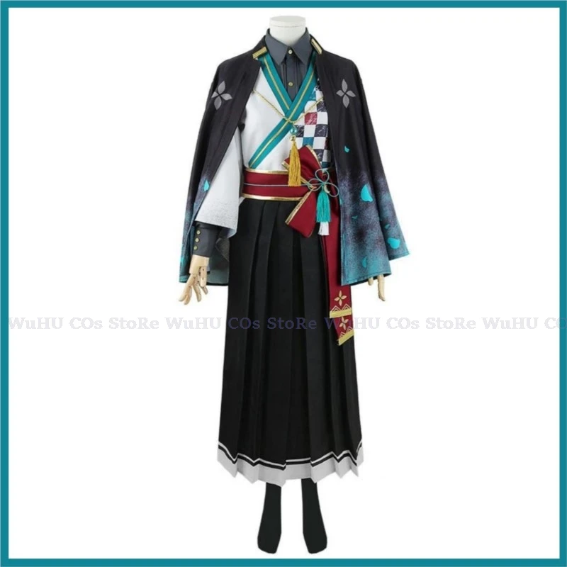 Anime Virtual YouTuber NIJISANJI Kaida Haru Cosplay Costume Kaida Wig Japanese Kimono Cloak Men Woman Halloween Christmas Suit