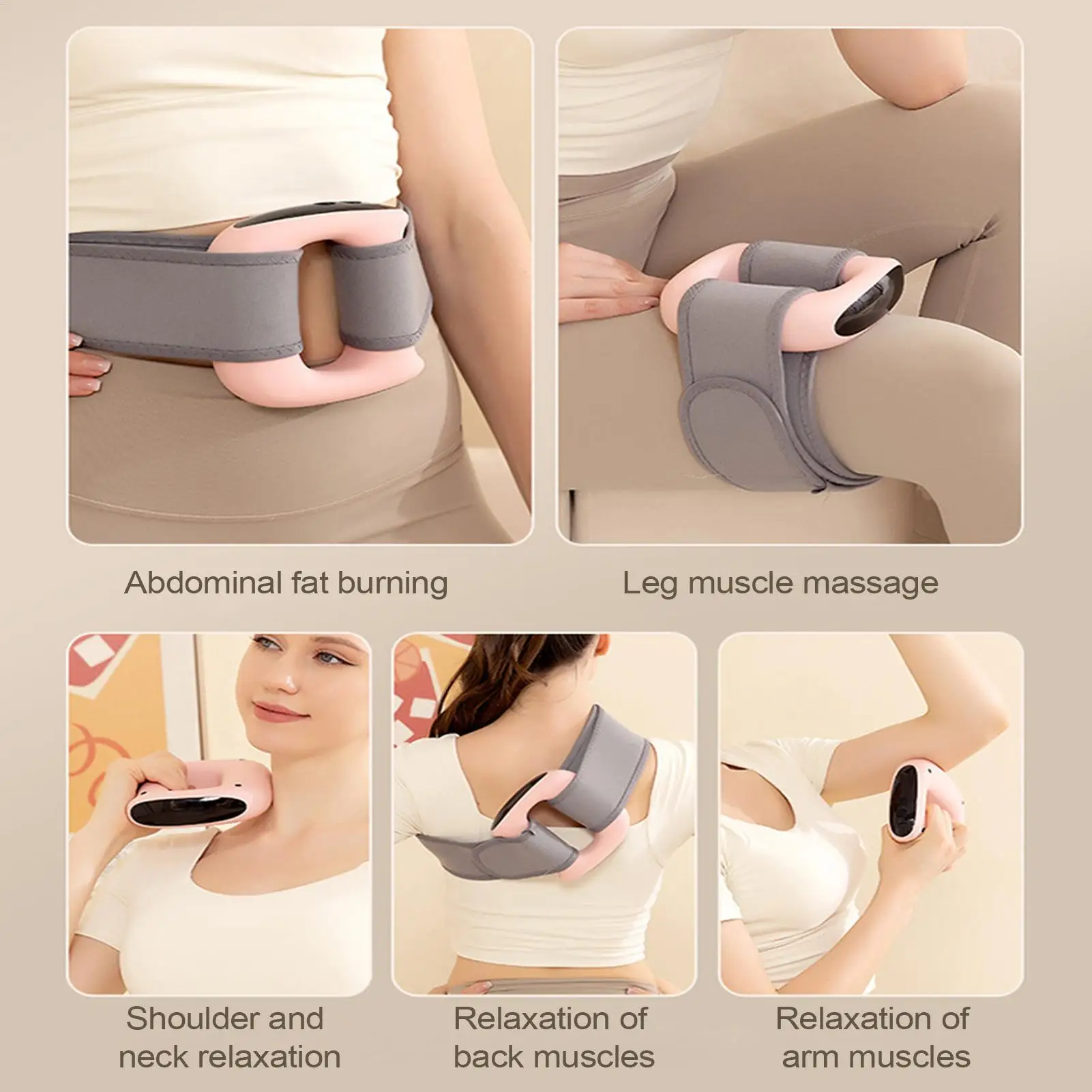 

Full Body Fascia Ring Electric Deep Tissue Vibrations Ring Rechargeable Electric Massage Tool Muscle Recovery Relaxation For