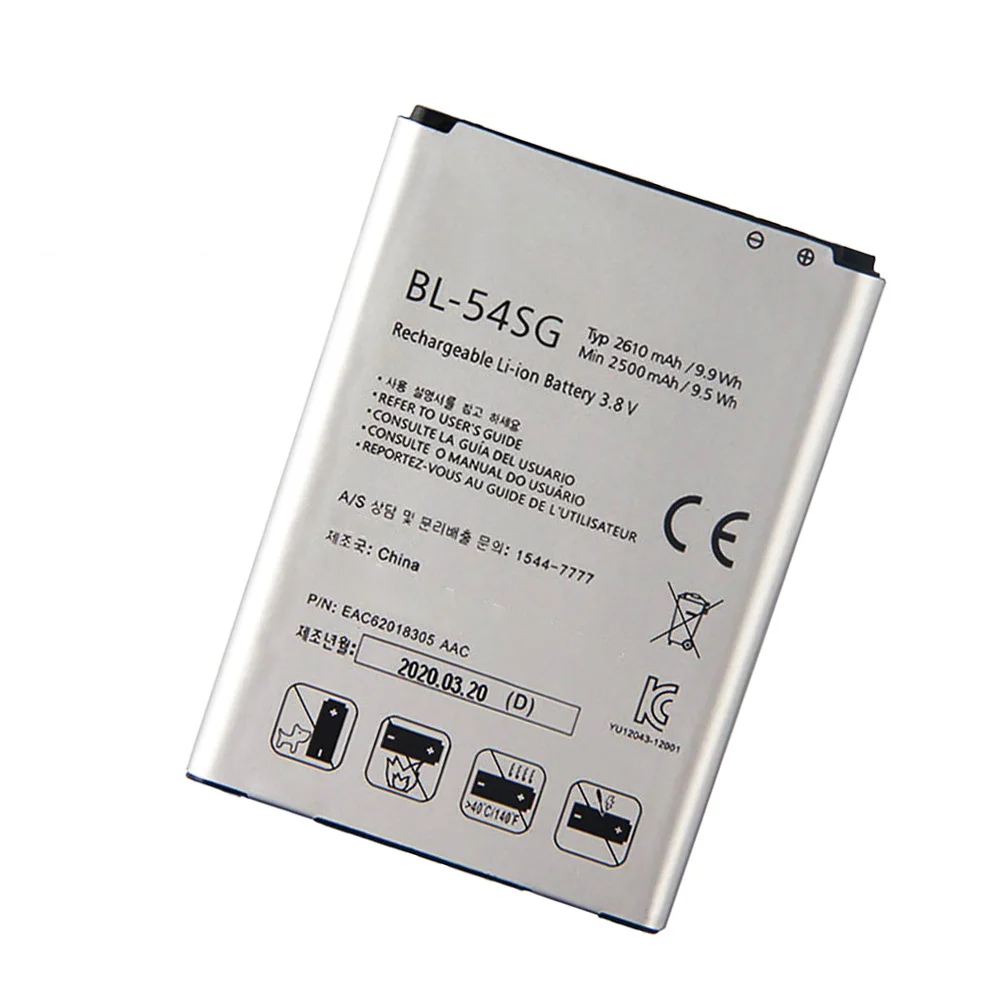 100% Original 2610mAh BL-54SH BL-54SG Battery For LG G2 F320 F340L H522Y F260 D728 D729 H778 H779 D722 lg90 D410 Phone Battery