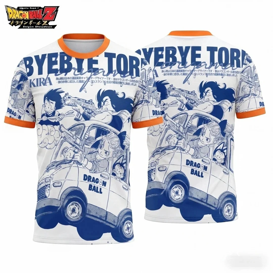 

Футболка с коротким рукавом и принтом из манги Dragon Ball Z "Bye Bye Tora" для мужчин и женщин, для косплея в стиле аниме