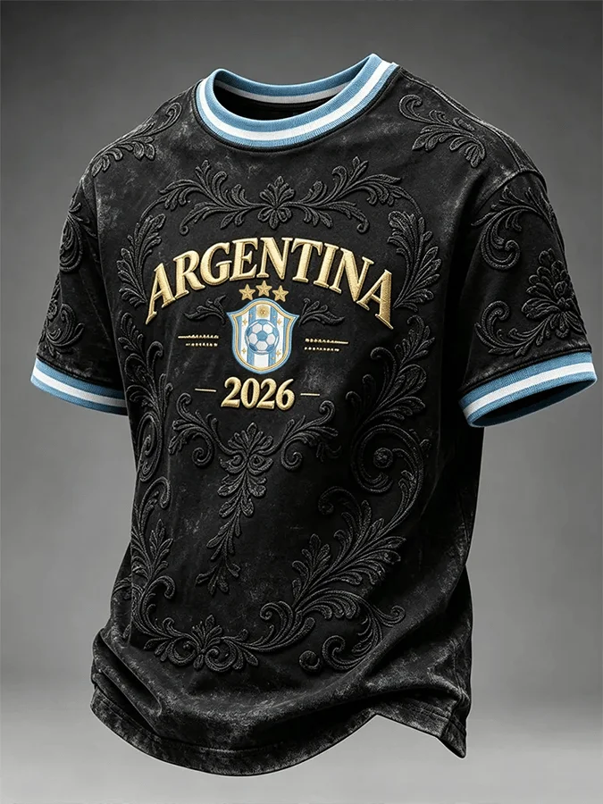 Sommer Argentinien Fußballtrikot 10 T-Shirt Herren Damen Gloria Del Diez Grafik-T-Shirt Fußball-Fan-Shirt 3D-Druck Oberteile Streetwear – Detail 3