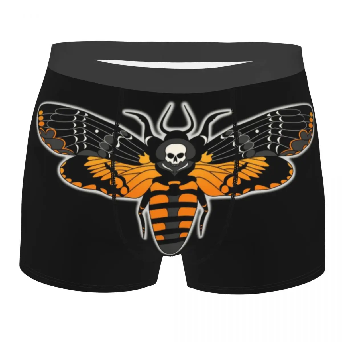 

Male Sexy Deaths Head Moth Underwear Silence of the Lambs Gothic Witch Boxer Briefs Breathbale Shorts Panties Underpants