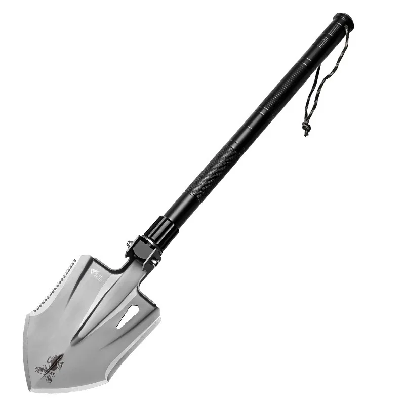 

Multifunctional engineer shovel Outdoor camping soldier shovel China manganese steel truck thickened folding shovel
