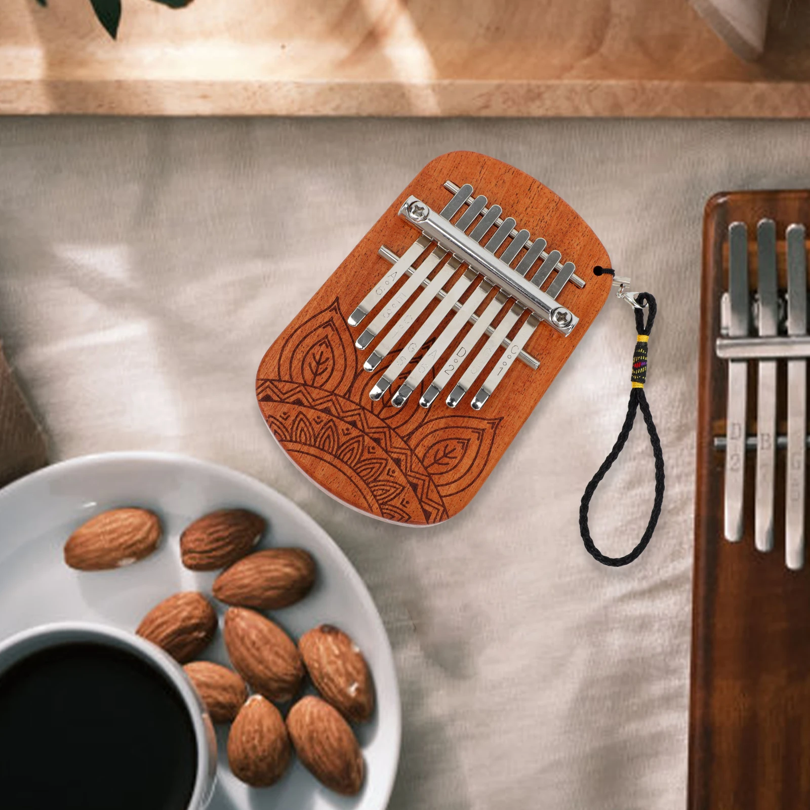 

Thumb Kids Musical Instruments Mini Patterned Kalimba Wooden for Beginners Child