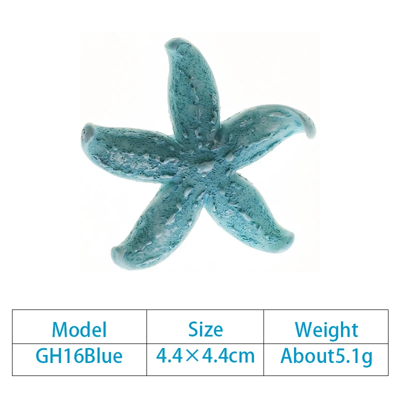 1PC Starfish Aquarium Ornaments Simulation Fish Tank Decoration Underwater Aquatic Sea Resin Starfish Yellow/White/Blue/Red
