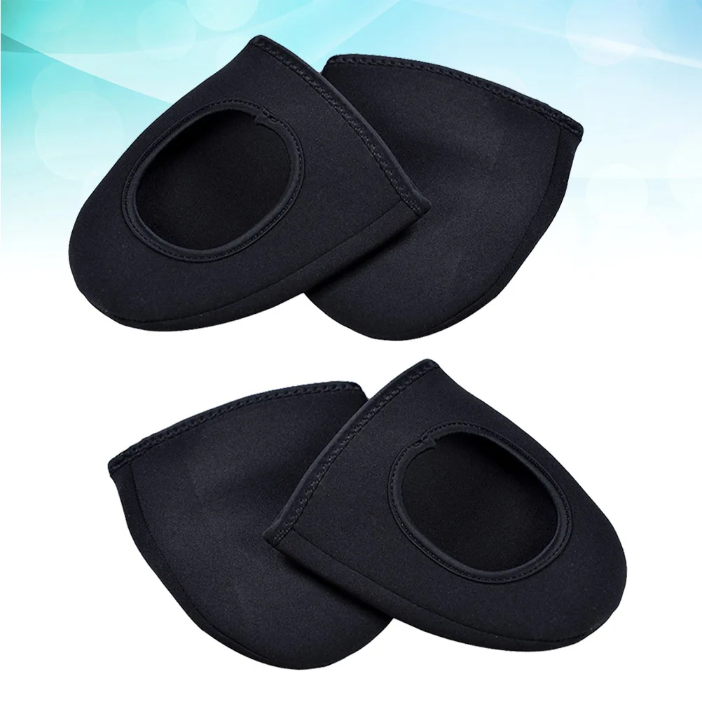 

2Pairs Cycling Lock Shoe Covers Warm Windproof Safe Riding Half Shoe Cover Free Size Black Wateproof Overshoes