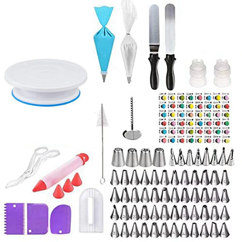 

Cake Decorating Supplies 175 Piece Cake Turntable DIY Set Cake Fondant Baking Tools Supplies Decorating Mouth