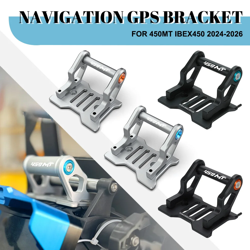 

FOR CFMOTO 450MT Ibex450 2024-2025-2026 Sat Nav Navigation GPS Bracket Adjustable Motorcycle Accessories Aluminium Ibex 450