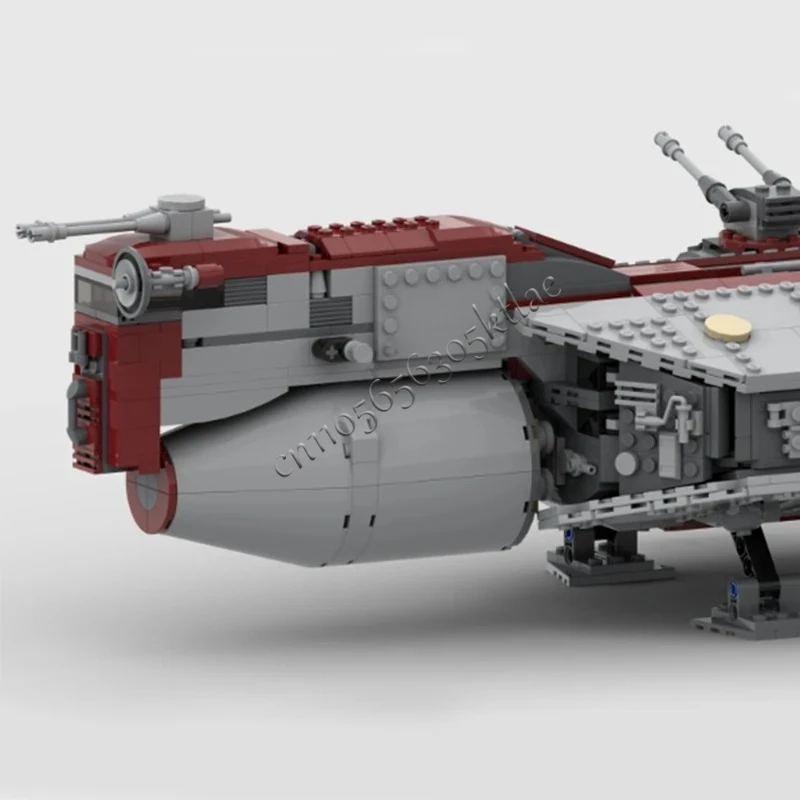 1756PCS MOC Star Battle Republic C70 Charger Refit (Republic Frigate)  Model Building Blocks Stacking Brick Creative Educational