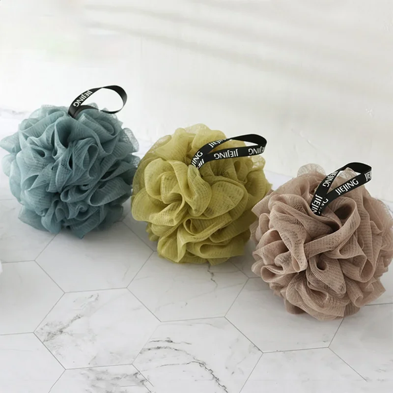 Soft Mesh Bath Sponge Balls Body Cleaner Exfoliating Scrubbers Bath Ball Nylon Cleaning Brushes Shower Puff Bath Flower