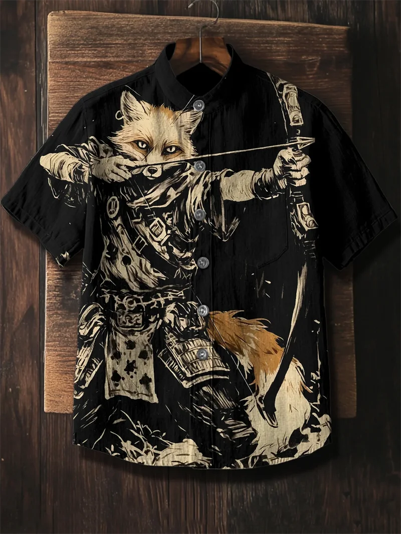 

Новая мужская рубашка с 3D принтом щупакле, стильная гавайская рубашка, летняя рубашка с короткими рукавами, повседневный пляжный топ