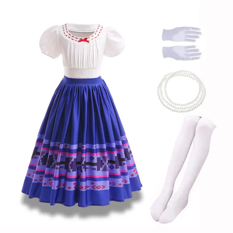 Vestito da ballo fantasia con fascino per ragazze Vestito da principessa Louisa Party Cosplay Abiti da tutu per bambini Festa di compleanno per bambini