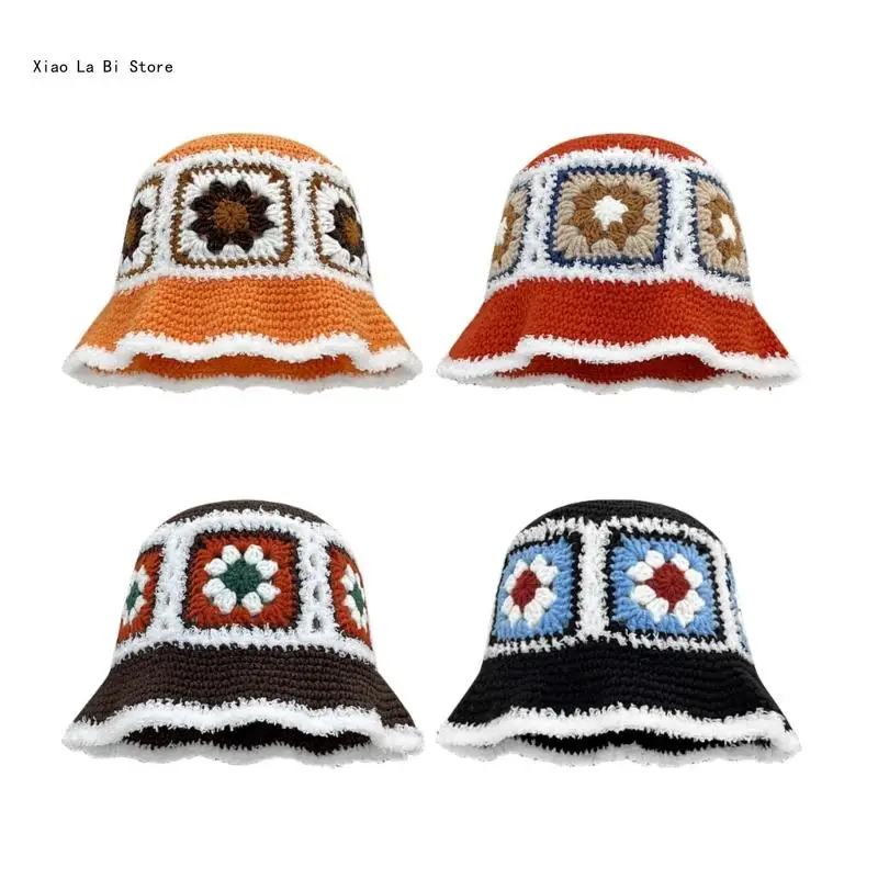 

Teen Stylish Hat Portable Hat Stage Performances Hat Flower Pattern Hat XXFD