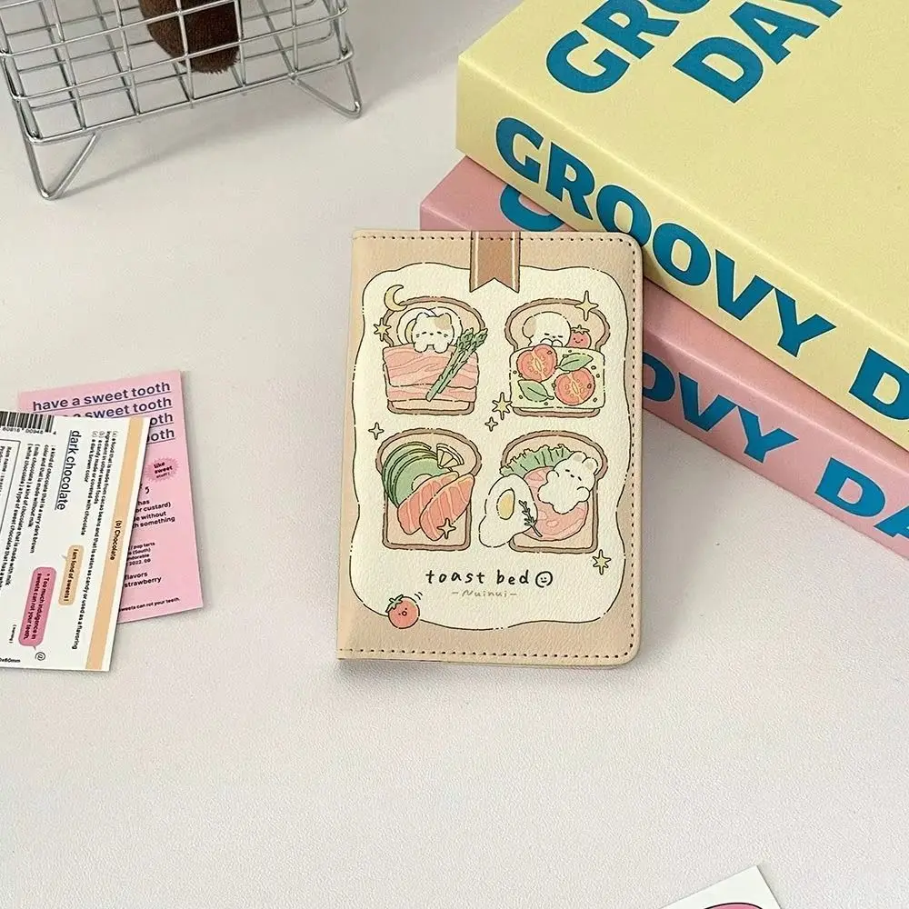 

Rabbit Cartoon Passport Cover Wallet Multifunction Leather Passport Holder Card Case Airplane Check-in Flight Ticket Clip Female