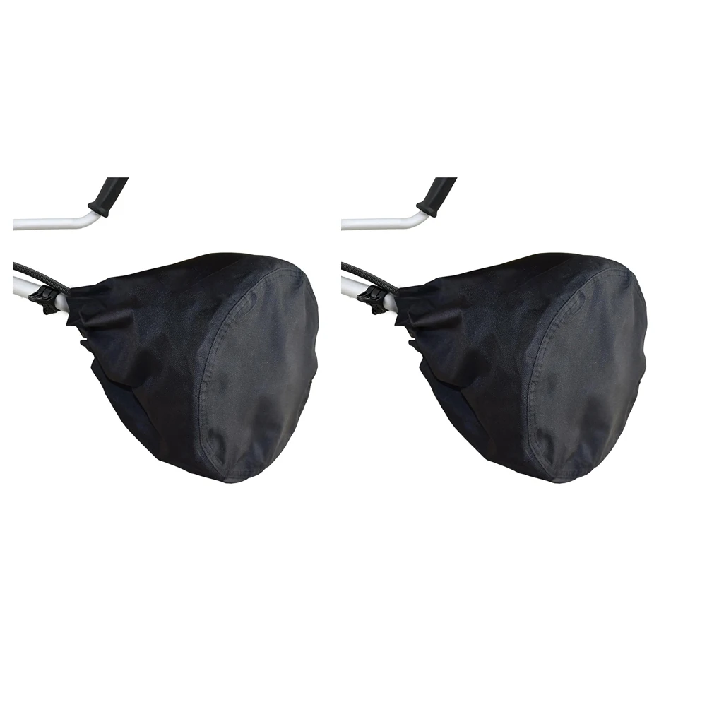 2 Pieces 31x40cm Black Engine For Trimmer Weeder 210D 600D Fabric Rain Wind Dust Gardening Equipment Protector
