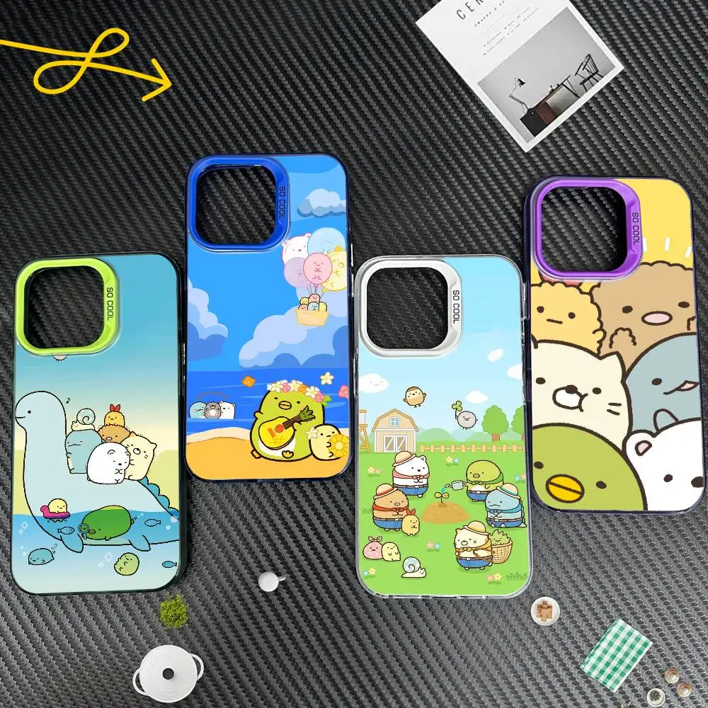 

S-Sumikko Gurashi Phone Case For iPhone 17,16,15,14,13,12,Pro MAX White Matte Shockproof Cover