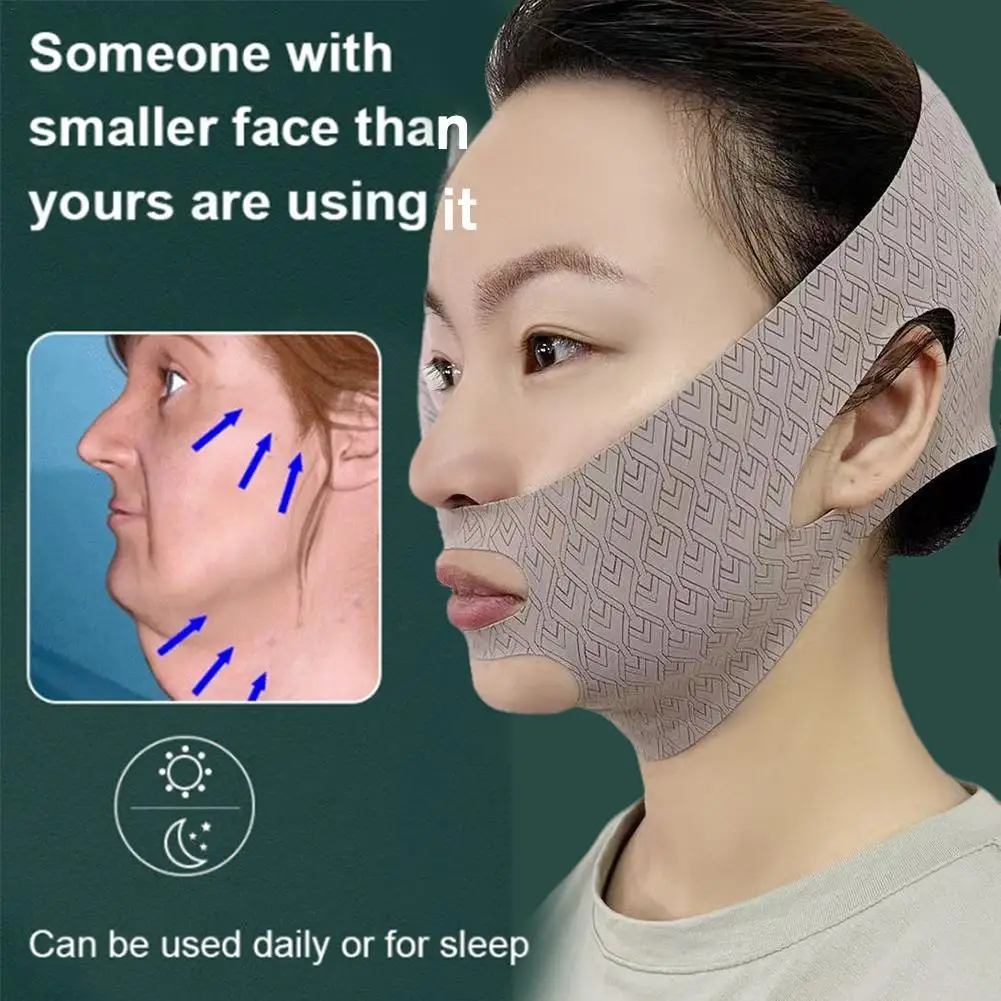 V Face Slimming Belt Beauty Facial Carving Sleep Mask Anti-sagging Double Chin Mask Elastic Nasolabial Folds Remover