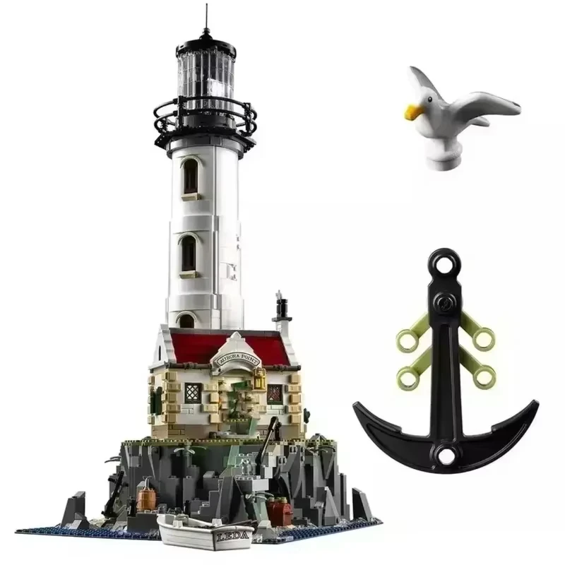 Kalein 2065PCS electric lighthouse model building blocks electric assembly children's toys birthday gifts