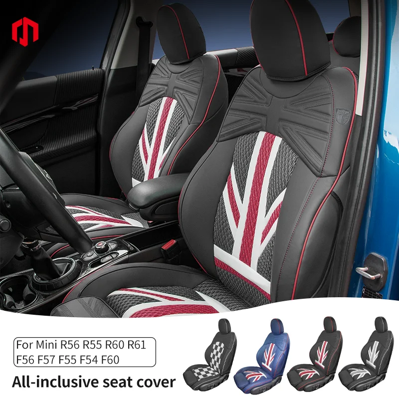 

Car Seat Covers For Mini Cooper R56 R55 R60 F56 F54 F60 Clubman Countryman PU Leather Car Accessories Vehicle Seat Protector