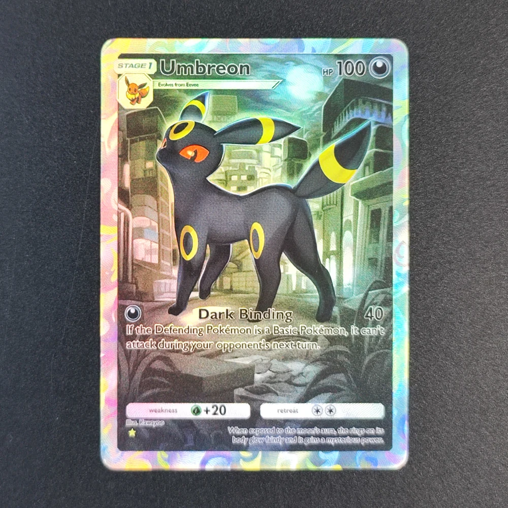 DIY Pocket Eevee Series Set Umbreon Sylveon Espeon Vaporeon Leafeon Glaceon High Quality Anime Peripheral Game Collection cards