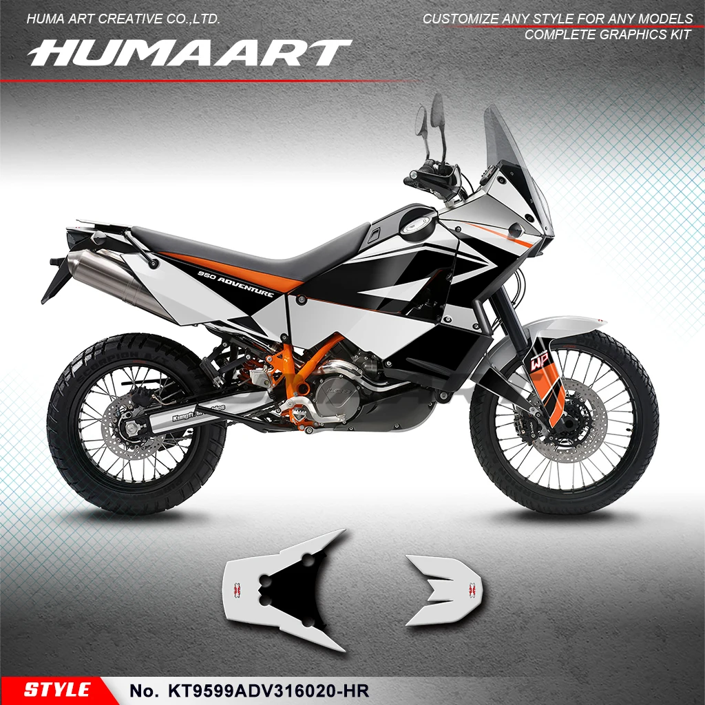 HUMAART Graphics Complete Custom Vinyl Decal Kit for KTM 950 990 Adventure ADV 2003 04 05 06 07 08 09 10 11 12 13 14 2015 2016