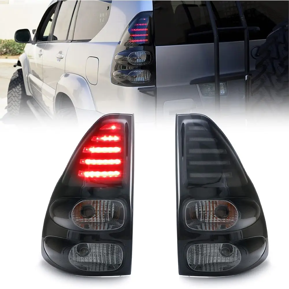 

Комплект задних фонарей JDM Style с затемненными линзами/черным корпусом и LED-подсветкой (левый + правый), совместимый с LEXUS GX470 2003-2009 годов выпуска