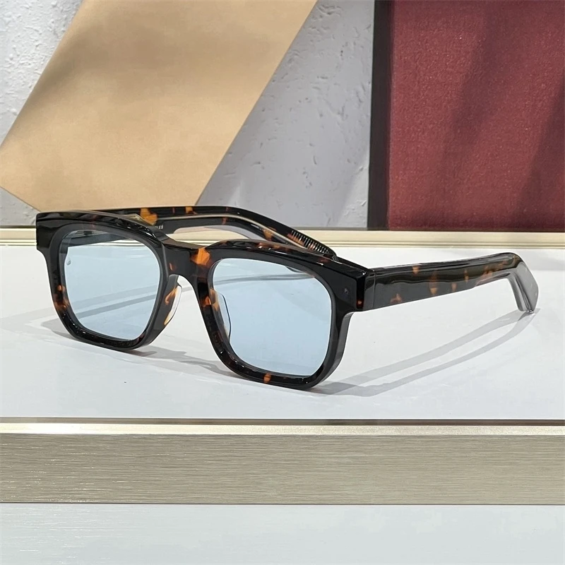 JMM 야외 선글라스 럭셔리 브랜드 아세테이트 패션 플라자 빈티지 선글라스 남성 Oculos De Sol Masculino 오리지널 케이스 포함