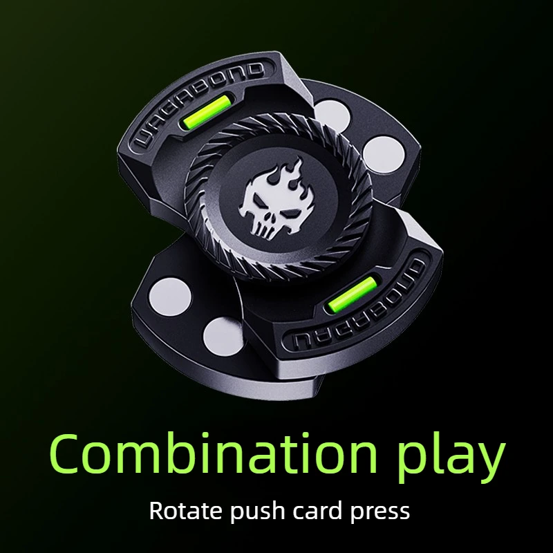 Alloy Fidget Spinner Skull Pattern Hand Gyro Anti Stress Toy Office Desktop Stress Relief Toys Men Adults Collectible Gift