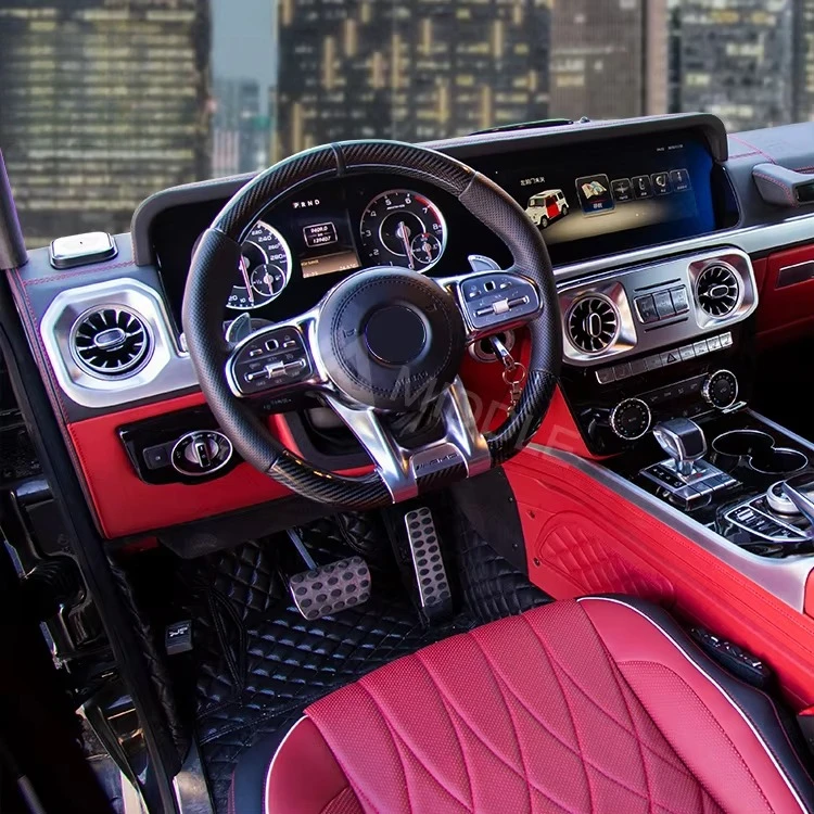 ديكور السيارة الداخلي الفاخر W463 ترقية داخلية لـ G Class 2002-2018 إلى W464 Kit #6