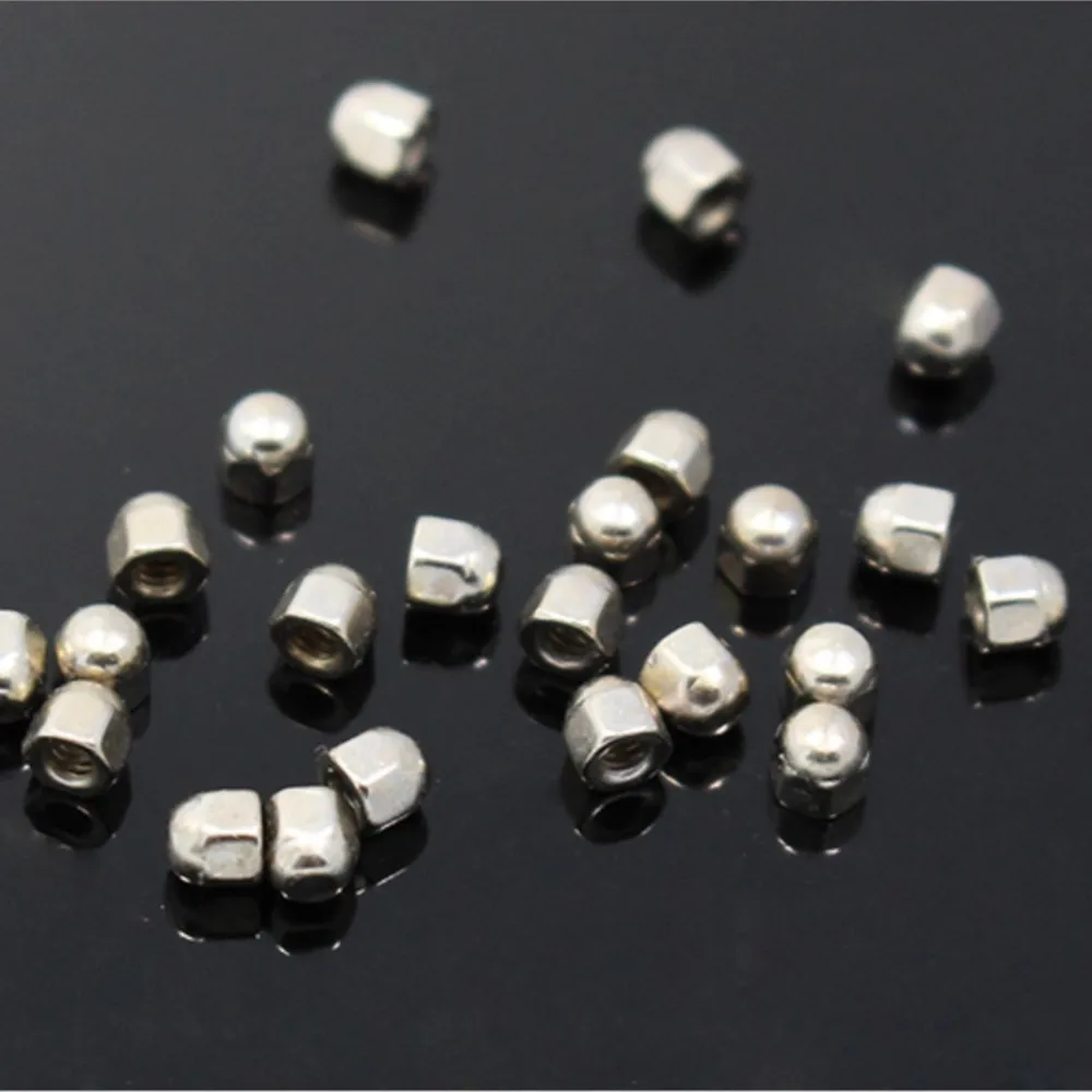 200pcs Size 1.2x2.5mm 1.4x2.5mm Metal Eyeglasses Glasses Screw Nuts Cap Optical Accessories