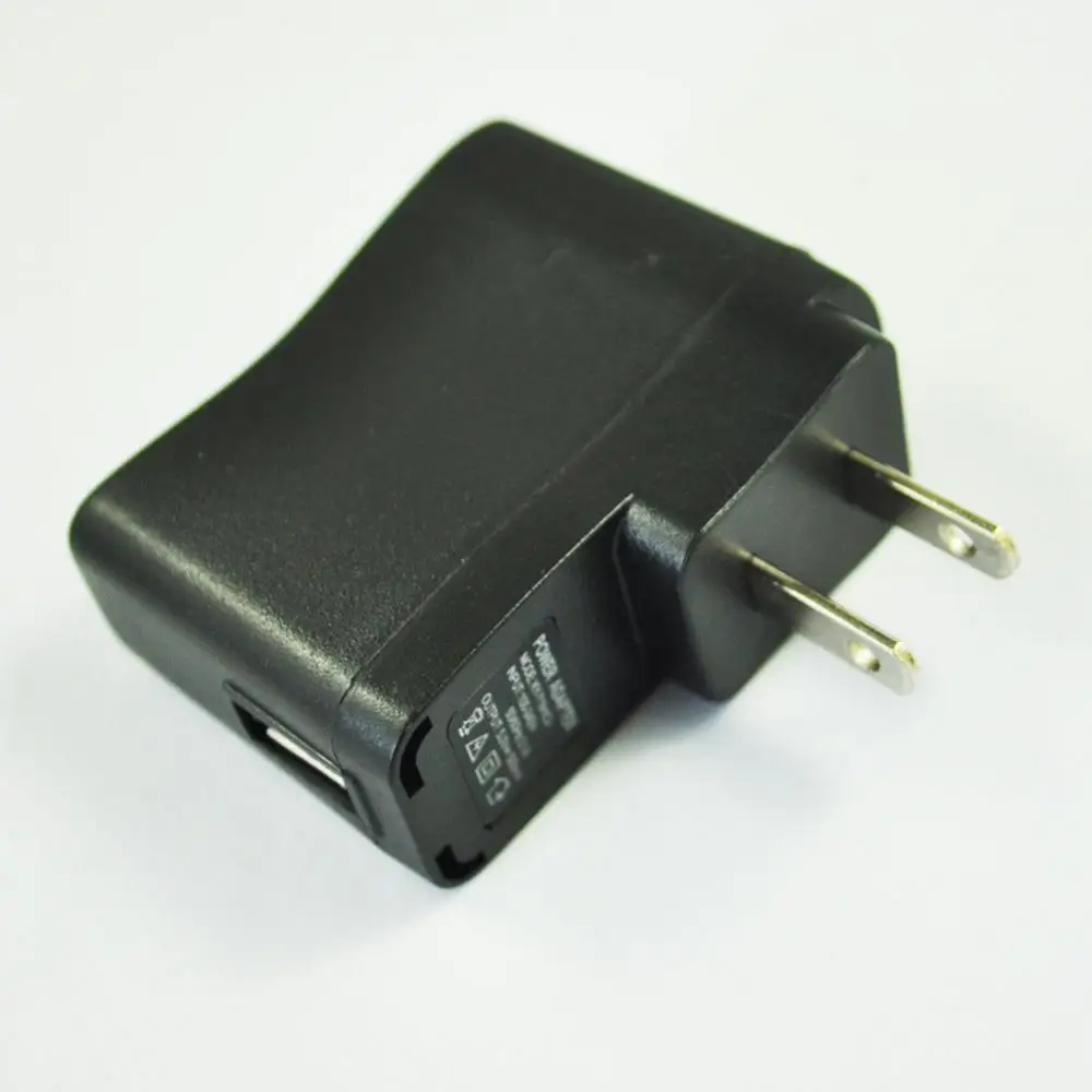 ปลั๊กตัวแปลง USB แบบพกพาเรา AC 110V-240V ไปยัง DC 5V ที่ชาร์จไฟบนผนัง500mA ปลั๊กแบบสหรัฐ