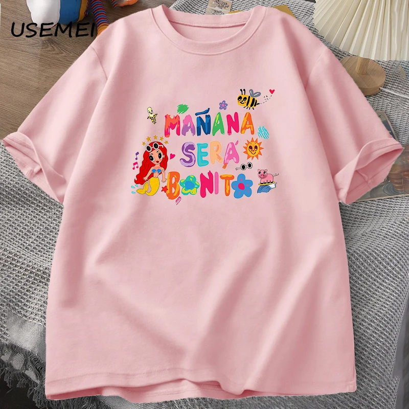 Manana Sera Bonito T-shirts Women Men Colombia Singer Karol G T Shirt Cotton Short Sleeve Harajuku Tees Funny Graphic T Shirts