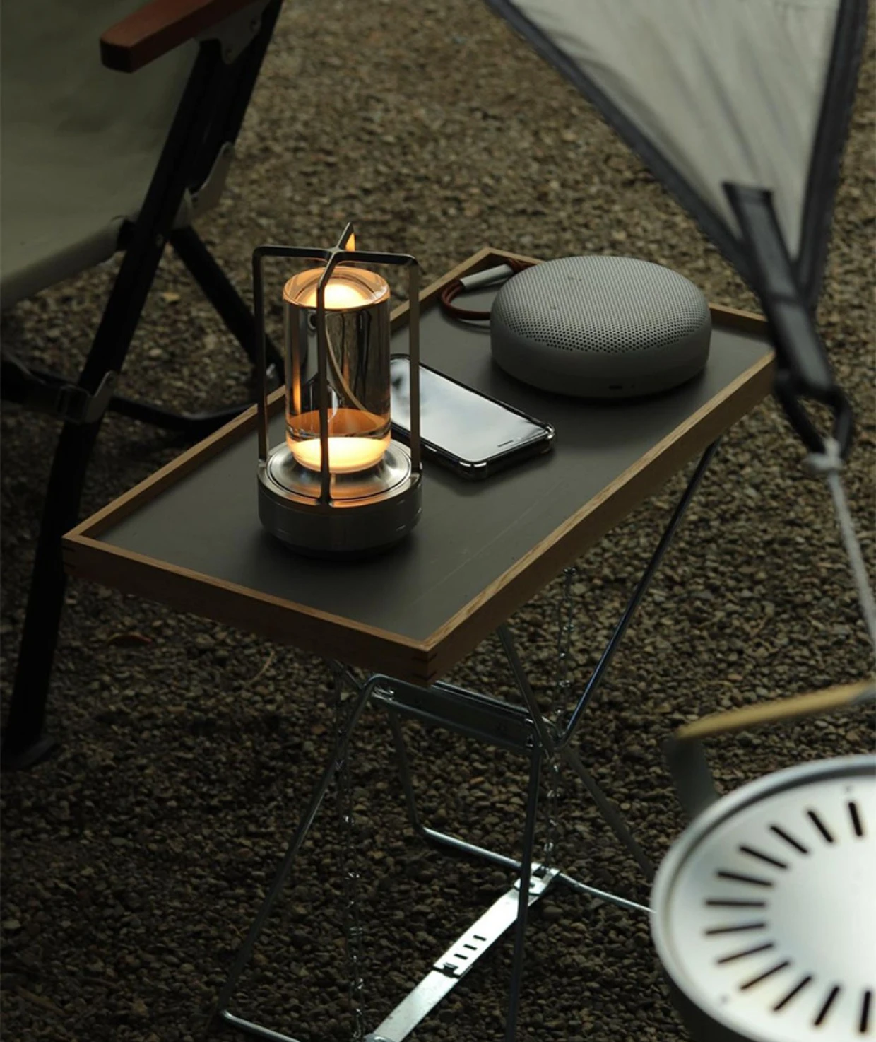 Outdoor camping lamp charging retro usb portable bedroom bedside study atmosphere touch dimming table lamp