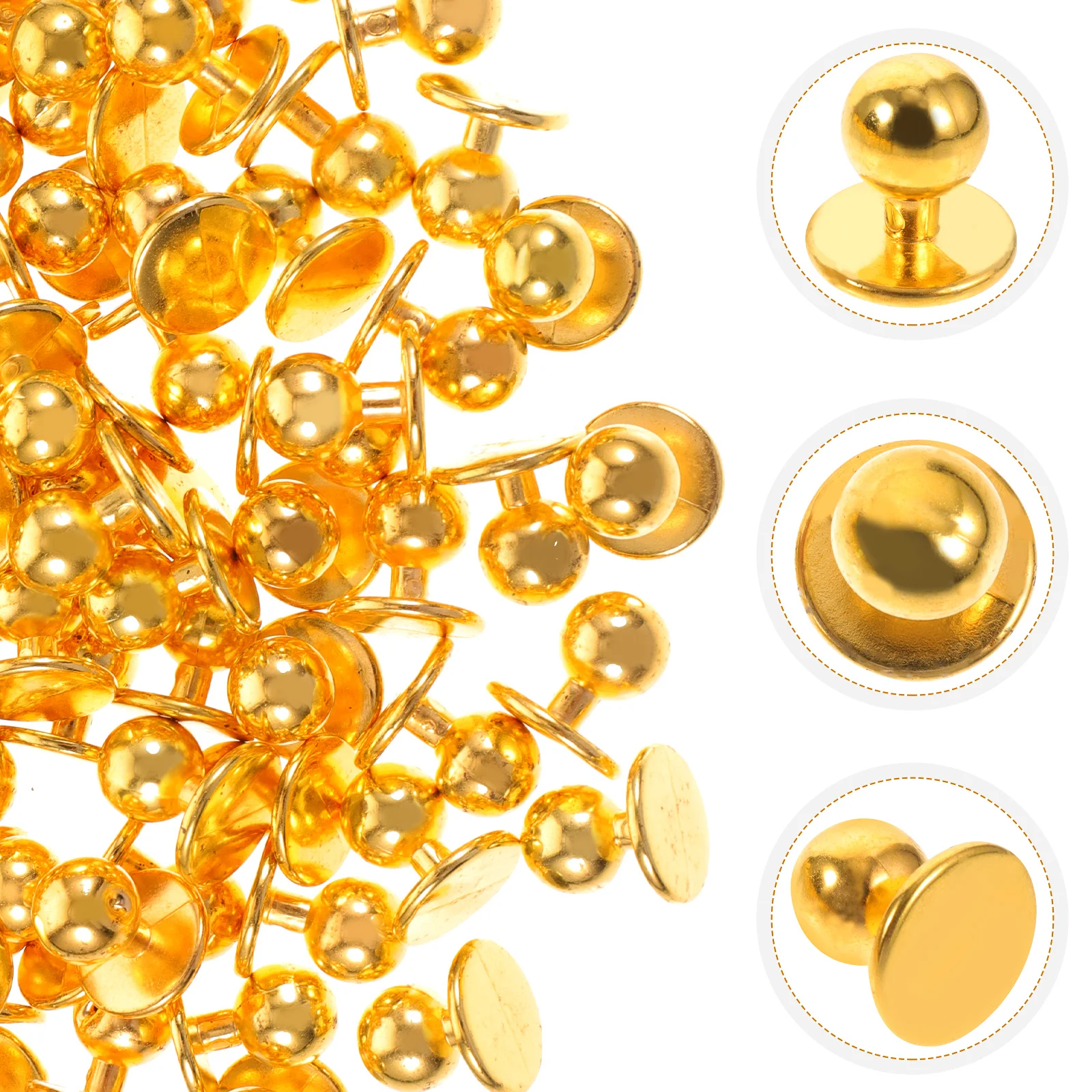 Boutons d'uniforme de Chef en plastique, 50 pièces, goujons de remplacement pour manteau, vêtements de bricolage, costume de couture, couture en forme de boule ronde