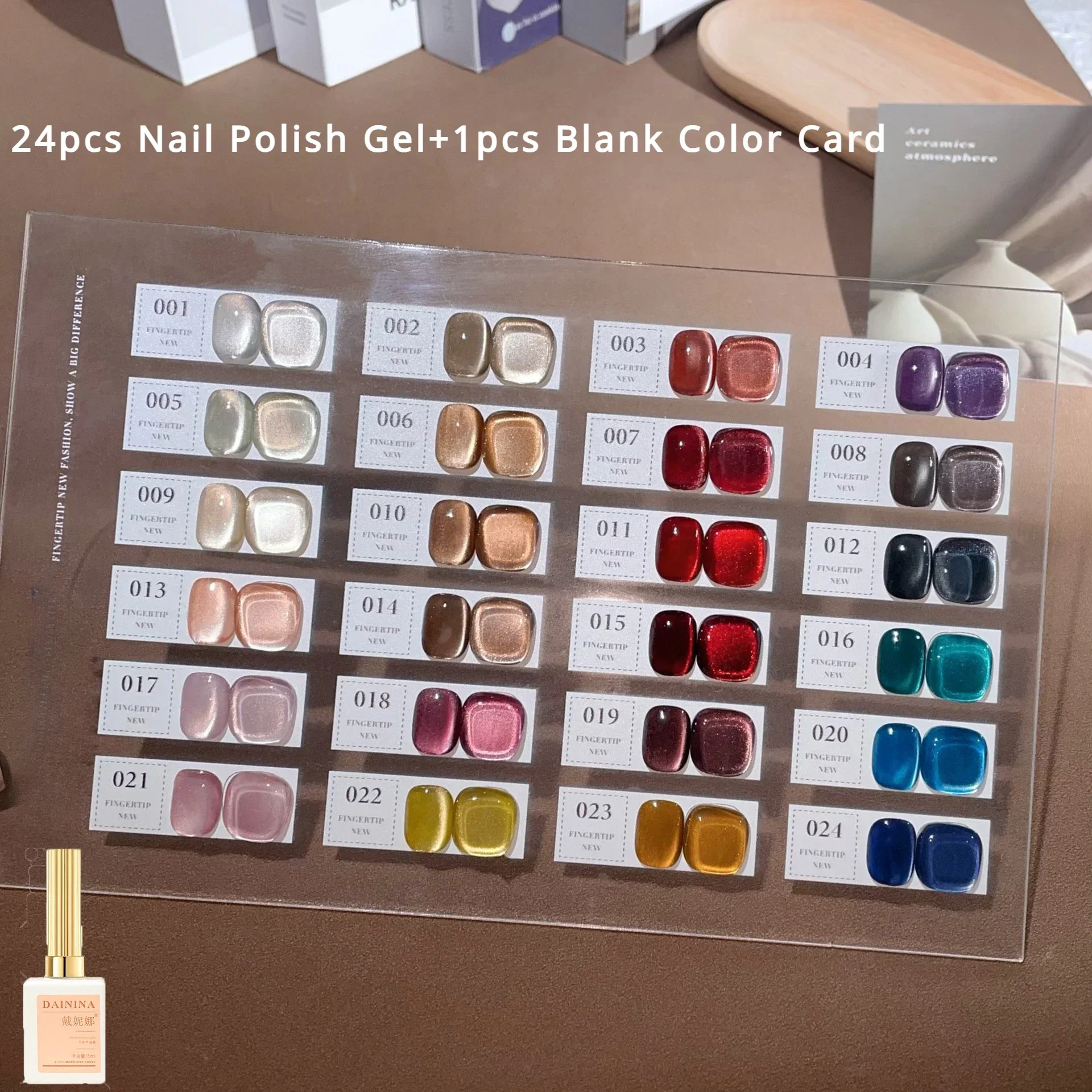 24 Colors Cat Eye Nail Gel Polish Magnetic UV LED Soak Off Gel Lacquer Semi Permanent Crystal Cat's Eye Gel Varnish 15ml