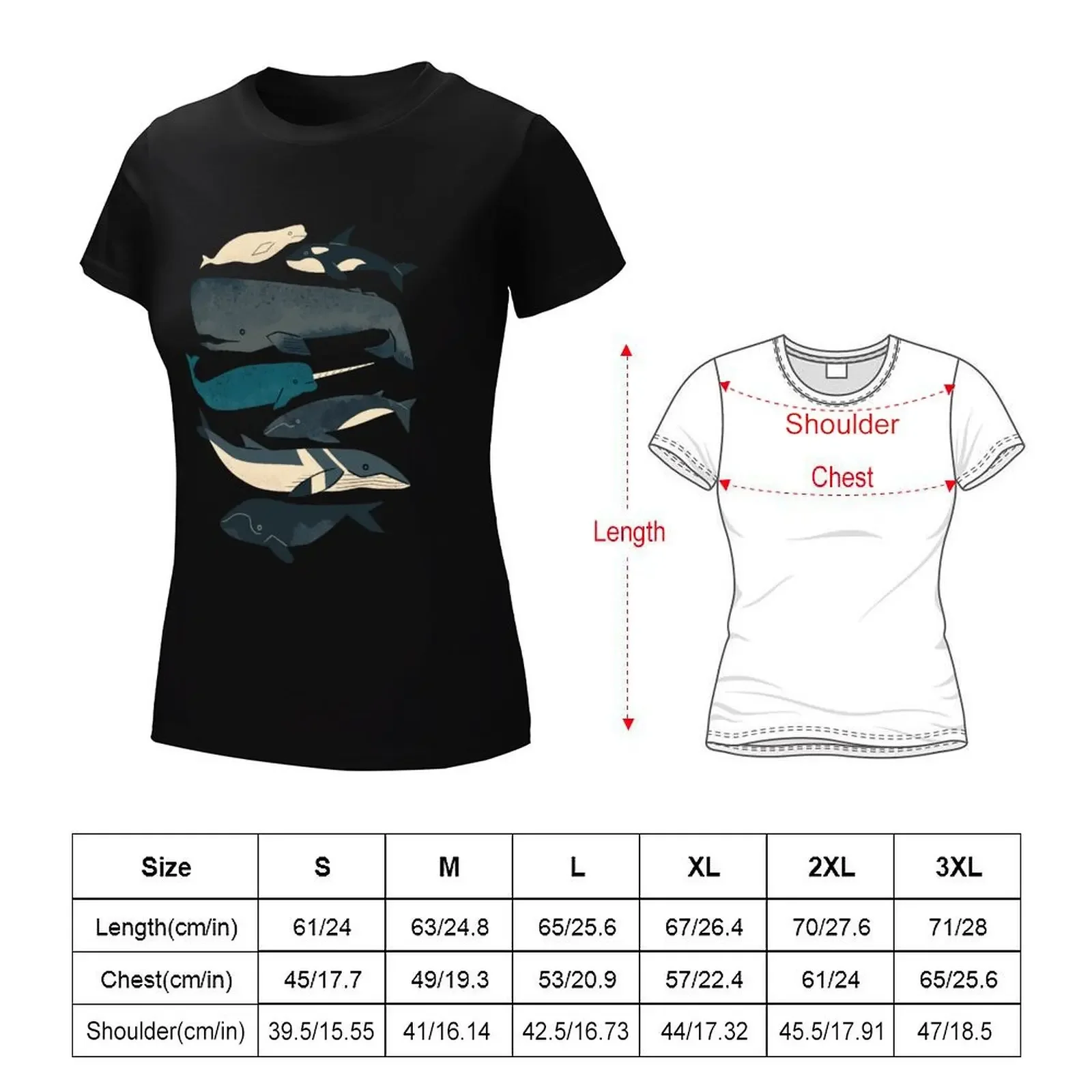 Whales Ahoy T-shirt aesthetic clothes graphics Woman T-shirts