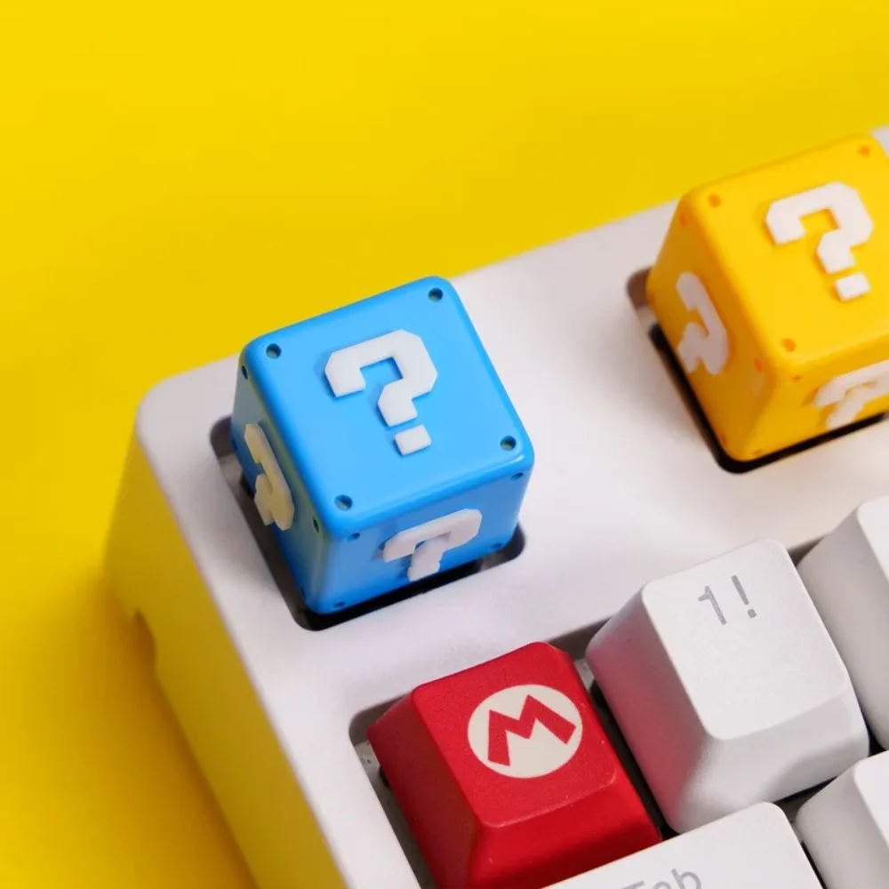 Custom 3D Mechanical Keyboard Keycaps Super Mushroom Question Mark Prop Box Personalized Game DIY Keycaps for Gaming Gift