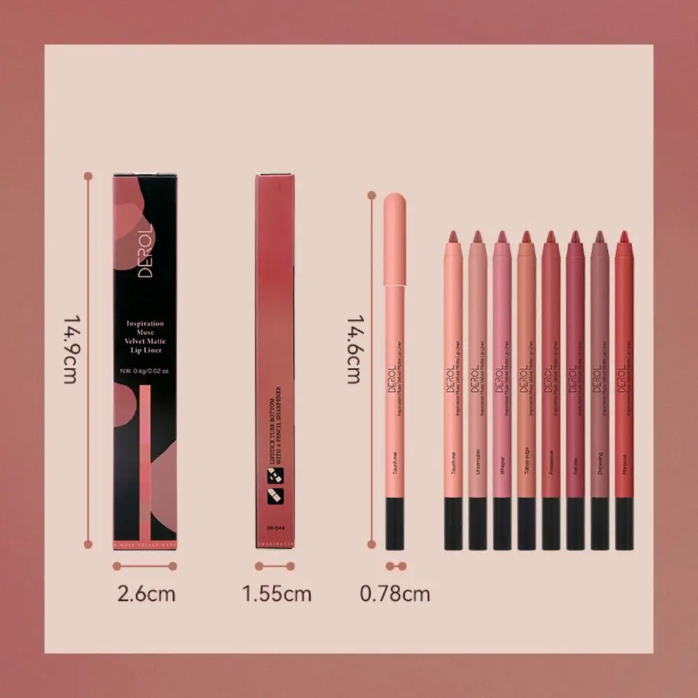 Crayon à lèvres en velours doux pour fille, outil de maquillage, stylo rouge à lèvres, naturel, durable, imperméable, contour, cosmétique, Jules Liner, 256