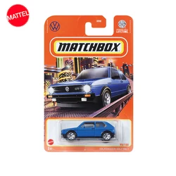 Orijinal Mattel oyuncaklar Matchbox araba 1/64 Diecast derin mavi Volkswagen Golf Mk1 araç modeli oyuncak Boys için koleksiyon doğum günü hediyesi