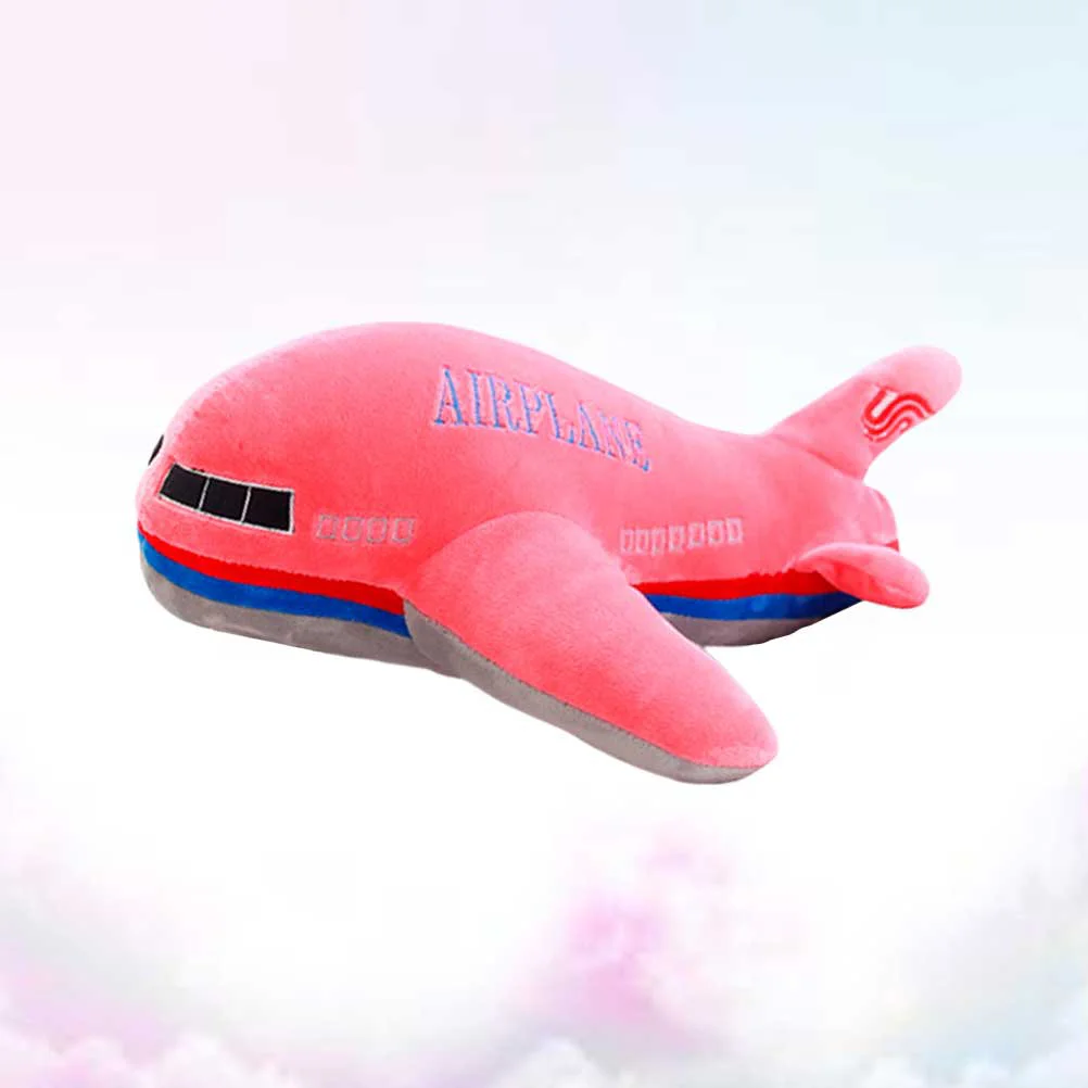 40cm Cartoon Airplane Shaped Plush Toy Throw Pillow Adorable Toy Kids Plush Red Stuffed Toy