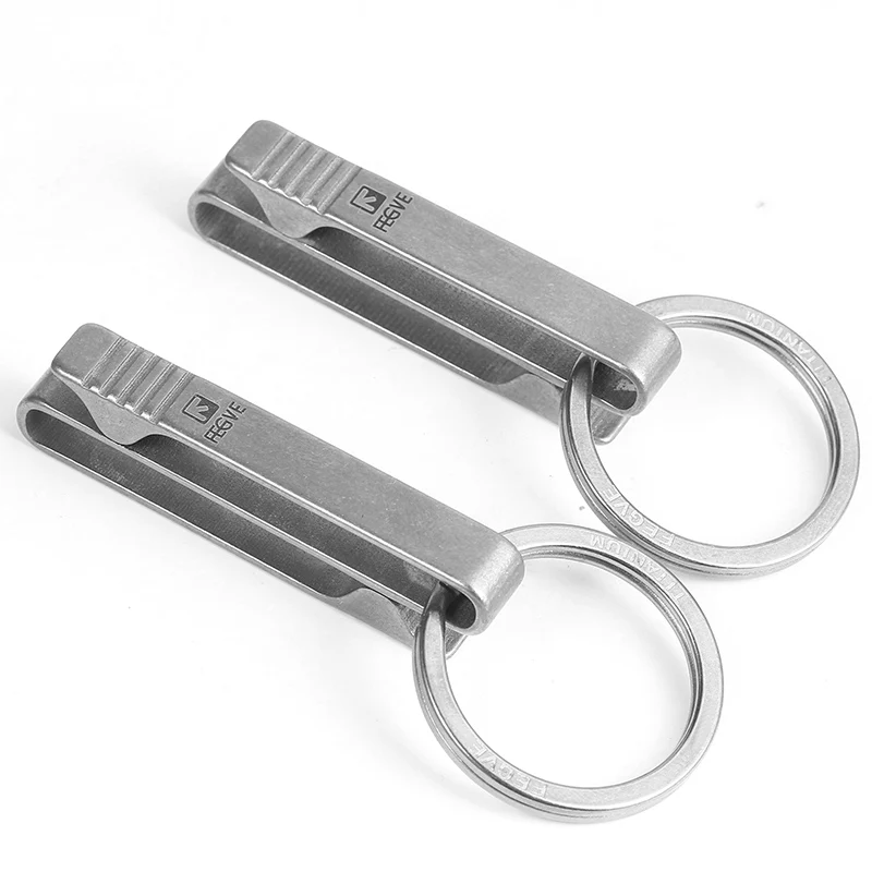 EDCTitanium Alloy Key ring Keychain Car Pendant EDC Outdoor Tool Men Women Luxury High-end Gifts