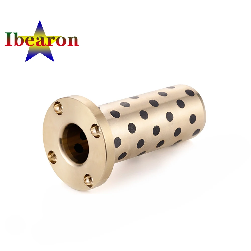 1PCS LMF35L Round Flanged Linear Bearing Graphite Copper Sleeve Self-lubricating Oil Free Bushing 3D Printer Parts