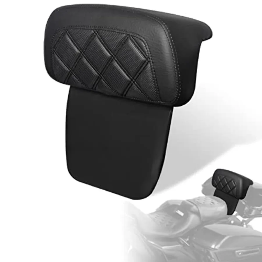 

Backrest Pad for Harley Touring 2014-later, Chopped Razor Tour Luggage Pack, Black Stitching, Premium Vinyl, Comfort Support